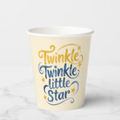 月明かりの男の子の赤ん坊のシャワーにクマ 紙コップ (裏面)