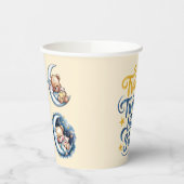 月明かりの男の子の赤ん坊のシャワーにクマ 紙コップ (左)