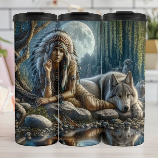 月明かりの番:女性と狼。 タンブラー