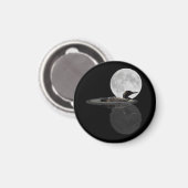 月明かりの磁石の中でルーンが泳ぐ マグネット (正面/裏面)