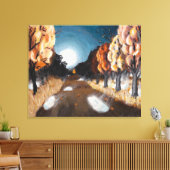 月明かりの秋の夜:キャンバスの大きなトリミングなし キャンバスプリント (インサイチュ (リビング))