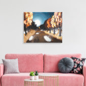 月明かりの秋の夜：キャンバス印刷の標準サイズ キャンバスプリント (インサイチュ (リビング))