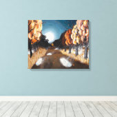 月明かりの秋の夜：キャンバス印刷の標準サイズ キャンバスプリント (インサイチュ (ウッドフロア))