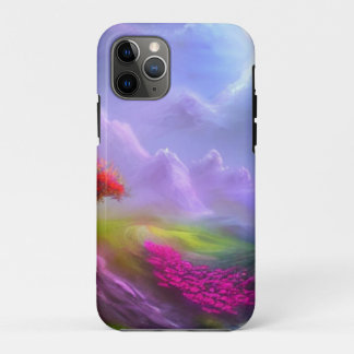 月明かりの空の下の魅惑的な森の小道 iPhone 11 PROケース