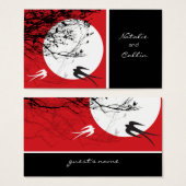 月明かりの結婚式で開かれる東洋モダンのツバメ (正面&裏面)