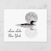 月明かりの葉書にルーンの花が泳ぐ ポストカード (正面)