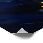 月明かりの街並み ポスター (角)