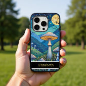 月明かりの谷のキノコ iPhoneケース