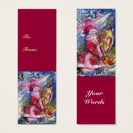 月明かりの遊クリスマスにサンタの竪琴 (正面&裏面)