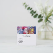 月明かりの遊クリスマスにサンタの竪琴 スクエア名刺 (スタンド正面)