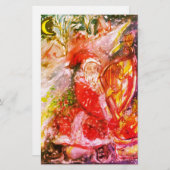 月明かりの遊クリスマスにサンタの竪琴 便箋 (正面/裏面)