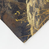 月明かりの野生生物アートのクーガー フリースブランケット (角)