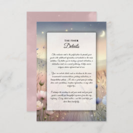 月明かりの野花の結婚ささやき エンクロージャーカード