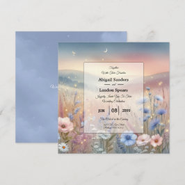 月明かりの野花の結婚ささやき 招待状