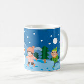 月明かりの雪あそび コーヒーマグカップ (正面右)