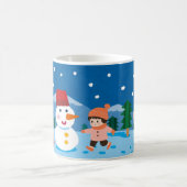 月明かりの雪あそび コーヒーマグカップ (中央)