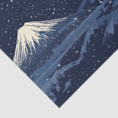月明かりの青い雪山の天体模様 薄葉紙 (詳細)