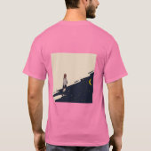月明かりの静かな散歩。 Tシャツ (裏面)