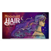 月明かりの髪と爪、 ネイルの名刺 マグネット名刺 (正面)