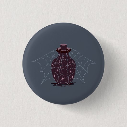 月明かりの魔女ハロウィンマジックボトル 缶バッジ (正面)