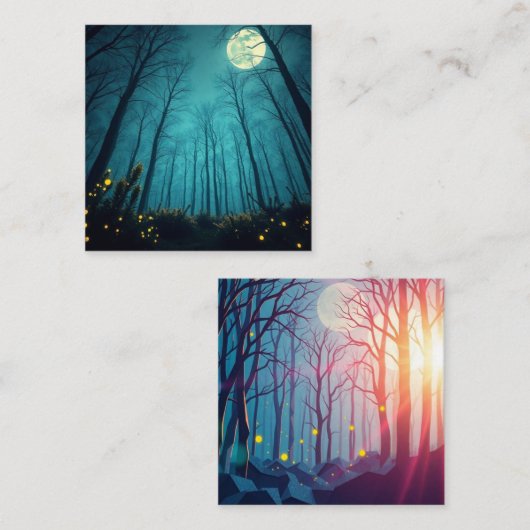 月明かりの魔法 スクエア名刺 (正面/裏面)