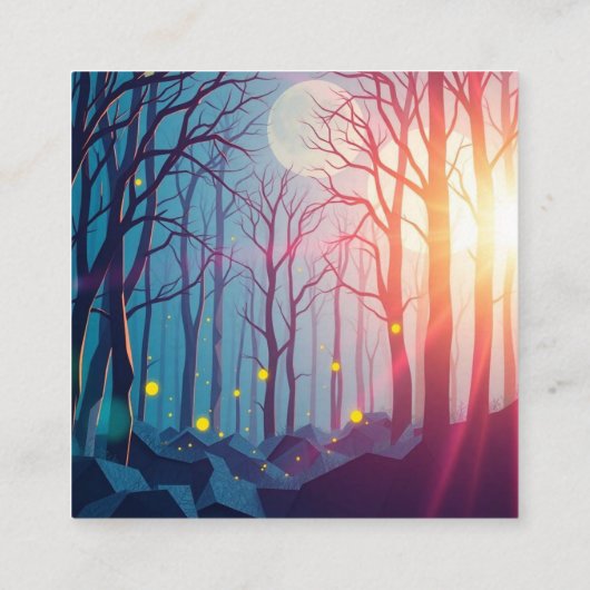 月明かりの魔法 スクエア名刺 (裏面)