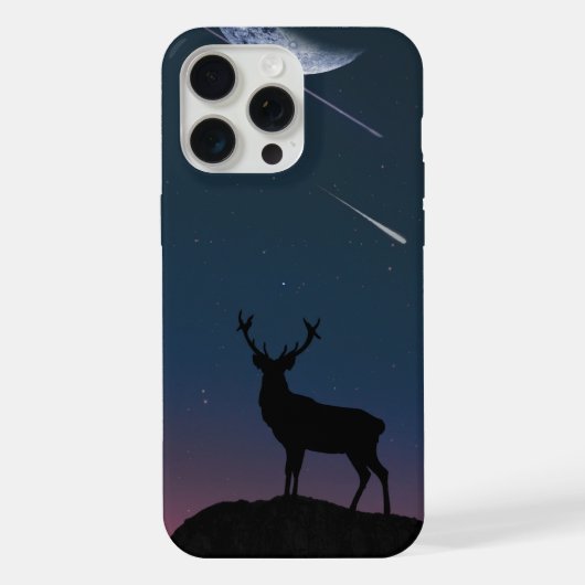 月明かりの鹿 iPhoneケース (裏面)