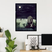 月明かりポスター ポスター (ホームオフィス)