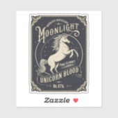 月明かりユニコーン血ラベルのシール シール (シート)