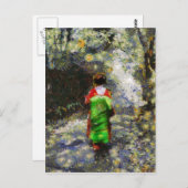 月明かり舞妓はがき ポストカード (正面/裏面)