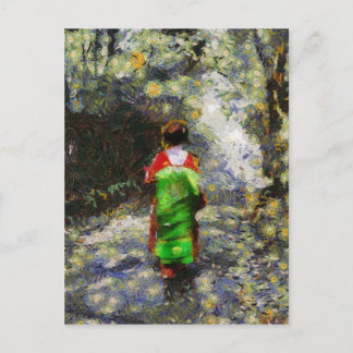 月明かり舞妓はがき ポストカード