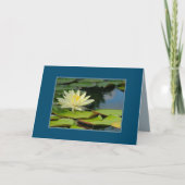月明かり黄色の蓮の花/仏引用文 カード (正面)