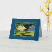 月明かり黄色の蓮の花/仏引用文 カード (黄色い花)