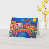 月明りのサンBarnabaの挨拶状 カード (黄色い花)