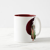 月明りの人魚の陶磁器のマグ ツートーンマグカップ (正面右)