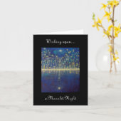 月明りの夜メッセージカード カード (黄色い花)