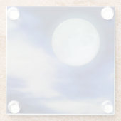 月明りの雲とのMoonscape ガラスコースター (裏面)