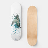 "月明りの"緑のウミガメの~のこはく色の海兵隊員 スケートボード (正面)