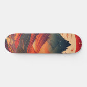 月明カスタムかりの山の水色 スケートボード (横)