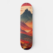 月明カスタムかりの山の水色 スケートボード (正面)