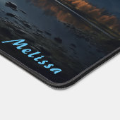 月明パーソナライズされたかり夜景デスクマット デスクマット (コーナー)