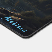 月明パーソナライズされたかり夜景デスクマット デスクマット (コーナー)