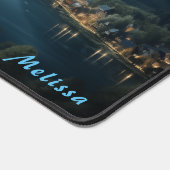 月明パーソナライズされたかり夜景デスクマット デスクマット (コーナー)