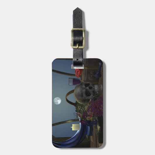 月明不気味かりの中で生きる ラゲッジタグ (正面縦)