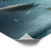 月明威厳のあるけダンス中のサーモン36x24 ポスター (角)