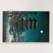 月明日本のかりの浅草金龍山 ジグソーパズル (横)