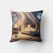 月明祈かりの中の女の子と星の光カスタムで クッション (裏面)