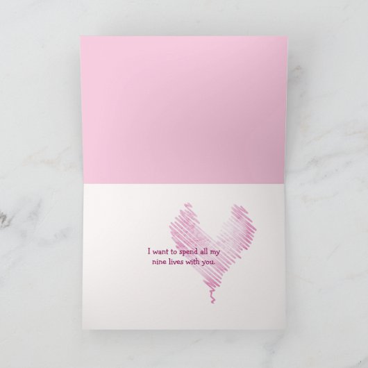 月明結婚かりの中の猫たちの命日 カード (内部)