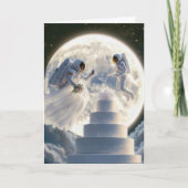 月明結婚かりの新婚の宇宙飛行士 カード (正面)