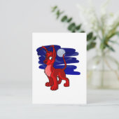 月明誇りを持ったかりの下の赤いジェラート ポストカード (スタンド正面)